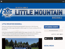 Tablet Screenshot of littlemountainbaseball.com